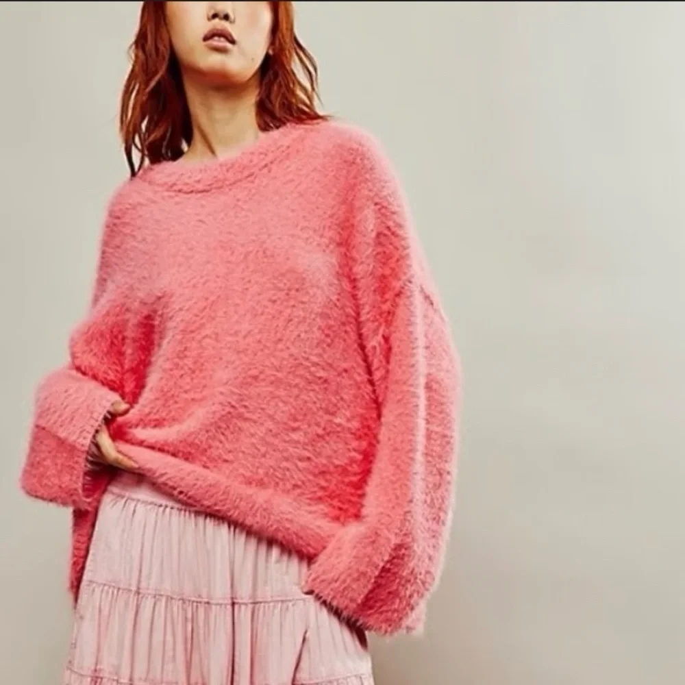 NWOT free people Harrison bunny crew sweater